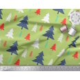 thumbnail image 3 of Soimoi Green Velvet Fabric Christmas Tree Print Sewing Fabric Yard 58 Inch Wide, 3 of 3