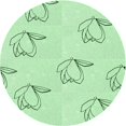 thumbnail image 1 of Ahgly Company Tapis d'Intérieur Ronds de Style Transitionnel Lavables à la Machine, Vert Menthe, 7 Pieds Rond, 1 of 7