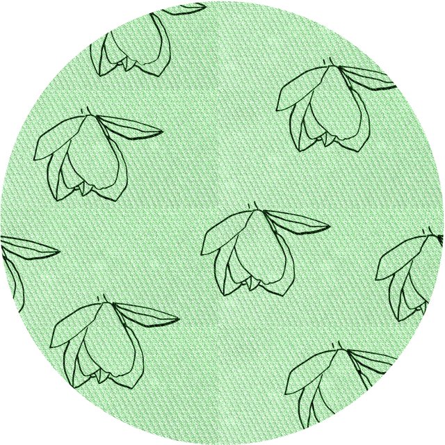 Ahgly Company Tapis d'Intérieur Ronds de Style Transitionnel Lavables à la Machine, Vert Menthe, 7 Pieds Rond