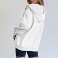 thumbnail image 4 of Sweat à Capuche à Manches Longues à la Mode pour Femmes avec Poche Blanche XXL, 4 of 6