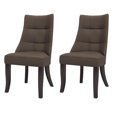 thumbnail image 4 of Ensemble de 2 chaises de salle à manger capitonnées Antonio, brun, 4 of 6