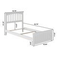thumbnail image 4 of Lit Plateforme en Bois Mission Simple TG avec Pied de Lit Assorti, Blanc, 4 of 5