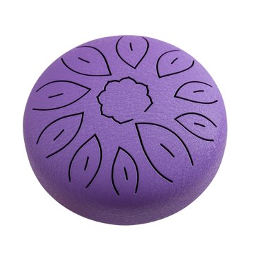Yeacher Tambour à Langue en Acier de 6 Pouces 11 Notes Handpan Tambour Touche C avec Maillet de Tambour Pics à Doigt Percussion Instruments de Musique pour Méditation Yoga