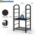thumbnail image 4 of EastVita 30 Inch High Firewood Rack Outdoor, Indoor Log Storage Organizer, Black, 4 of 8