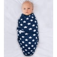 thumbnail image 3 of The Peanutshell Newborn Swaddles for Baby Boys, 3 Pack Set, Blue Dino, 3 of 5