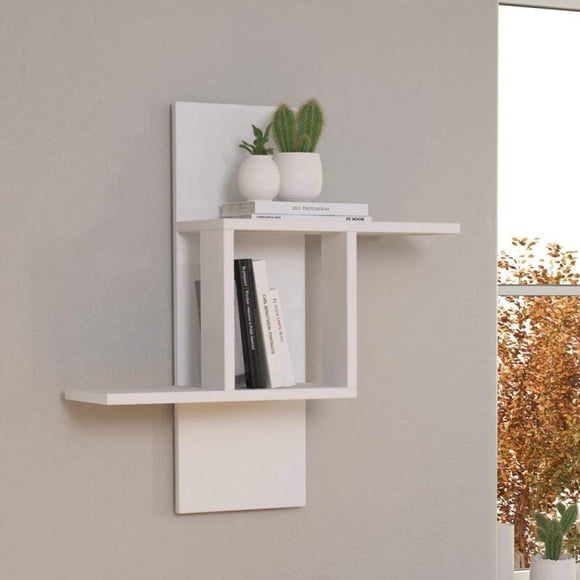 JV Home Mill Collection Modern Wall Shelf Decorative Floating Shelves for Home Décor Bedroom Living Room Bathroom Kitchen 27 Inch Anthracite