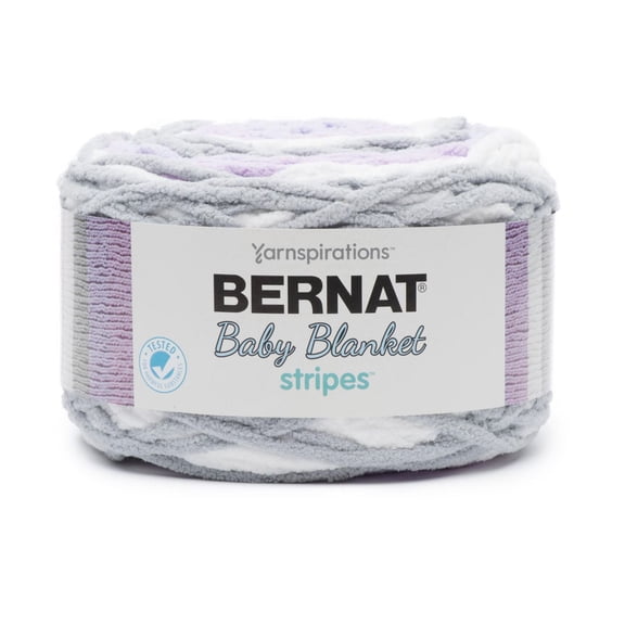 Bernat® Fil Baby Cover Stripes™, Polyester #6 Super Volumineux, 10,5oz/300g, 220 Yards