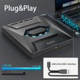 thumbnail image 3 of SUIDEK External CD DVD Drive for Laptop, USB C Portable CD/DVD +/-RW Burner DVD Player for Laptop with SD Card Reader USB 3.0 Type C Hub Compatible with Laptop PC Windows Linux, 3 of 7