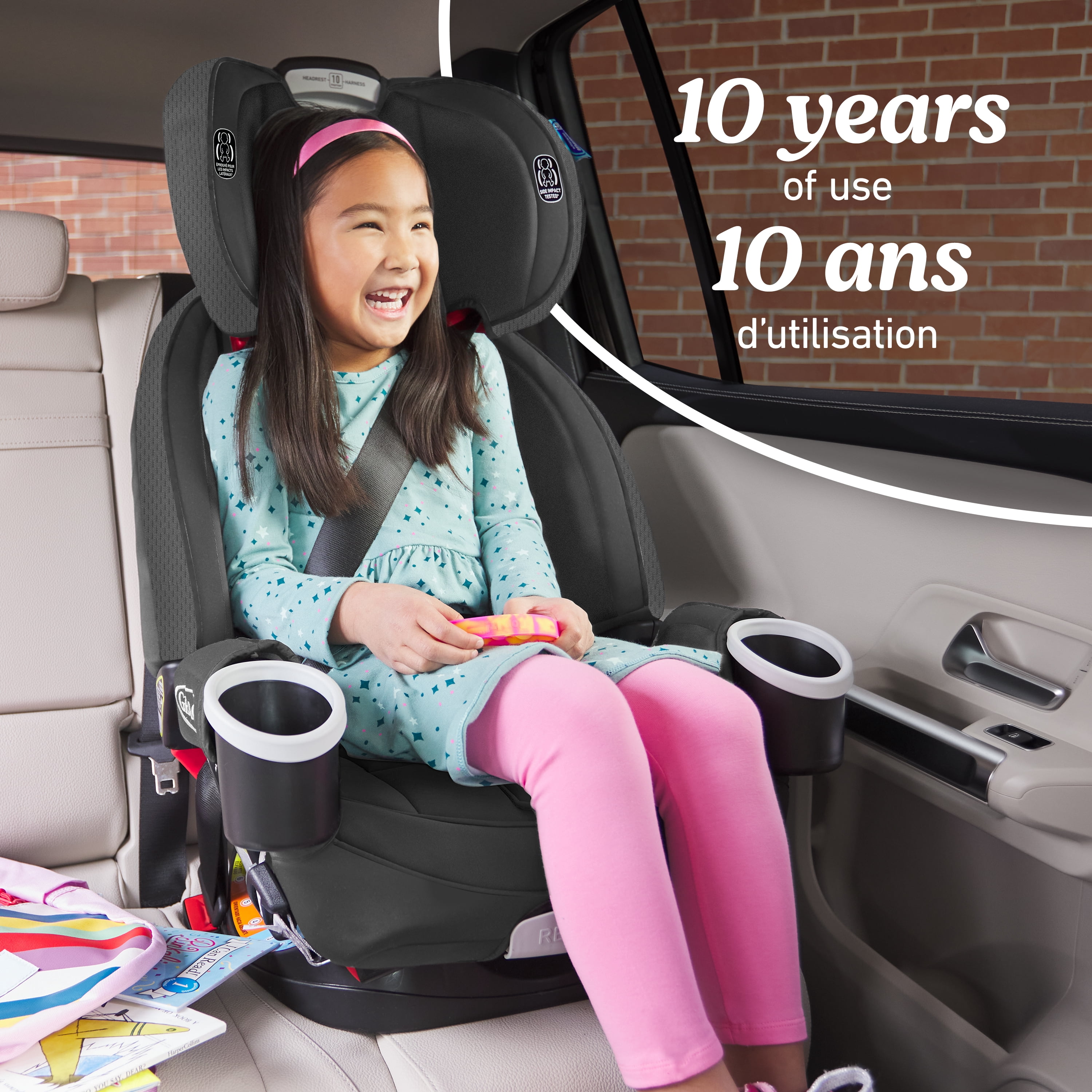 Graco 4Ever Siège d'Auto Convertible Tout-en-un, Siège d'Auto 4-en-1 de Bébé à Grand Enfant de 1.8-54 kg (4-120 lb), ProtectPlus Engineered, Hancock