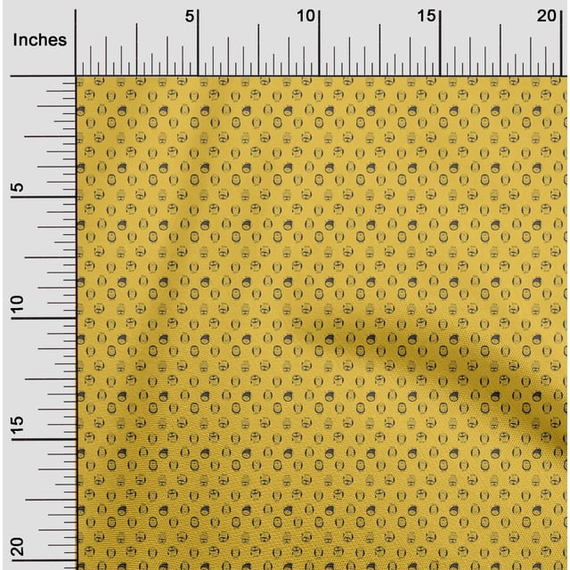 oneOone Cotton Poplin Yellow Fabric Owl Bird Craft Projects Decor Fabric Printed By The Yard 56 Inch Wide