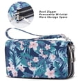 thumbnail image 2 of Womens Double Zipper Wallet Clutch Purse Cellphone Long Wallet with Removable Wristlet, 2 of 6