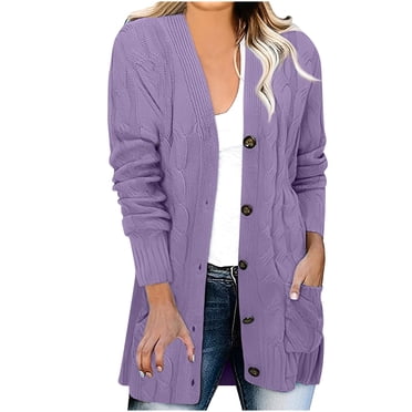 Yuyuzo Cardigans pour Femmes 2025 Surdimensionné à Manches Longues Manteau Cardigan Boutonné Léger Cardigan en Tricot Manteau
