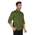 thumbnail image 3 of Bestman Formal Front Button Placket Solid Shirts For Mens Long Sleeve Regular Fit Shirt, 3 of 7