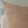 thumbnail image 3 of GHSDFBB Set of 2 Textural Faux Linen Throw Cushion Pillow Covers Shams for Couch, Invisible Zipper, 55x55CM, Natural Linen, 3 of 7