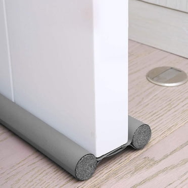 Grey Door Draft Stopper - 96cm Noise Blocker and Door Silencer