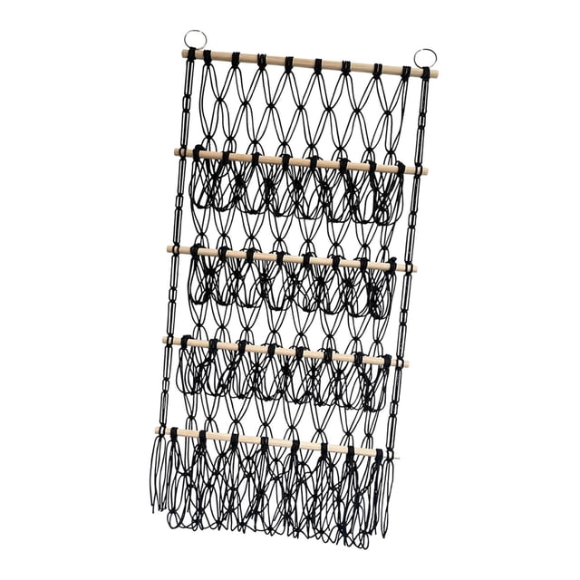 GROWTH TANK Hanging Organizer Plush Toy Storage Bedroom Books Stuffed Animal Net Hammock Black