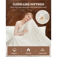 thumbnail image 3 of 50x60 Heated Throw Blanket with Thick Tufted Cable Pattern,10 Heat Levels&10Timer Settings,Electric Throw with Intelligent Temperature Control,Machine Washable,Fast Heating，White, 3 of 8