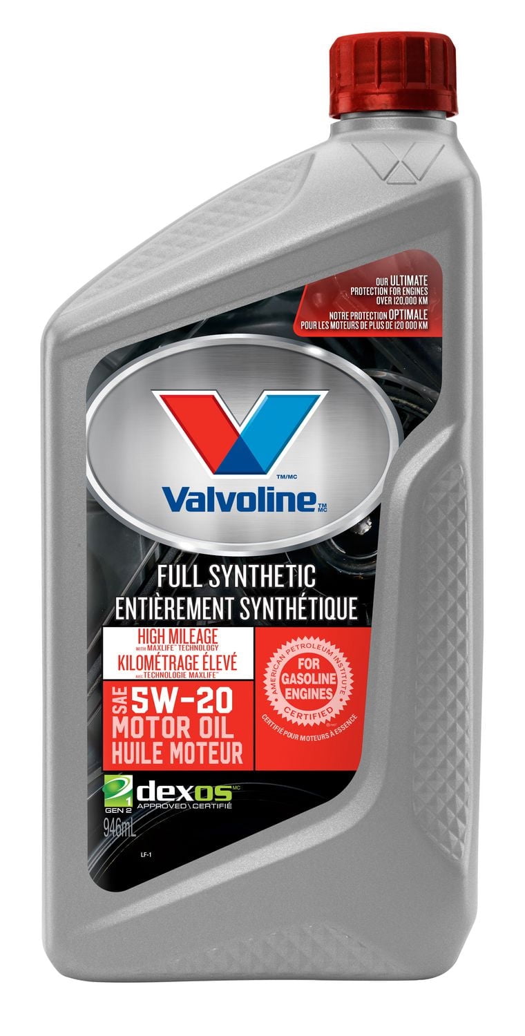 Huile à moteur Valvoline entièrement synthétique avec technologie MaxLife 5W20