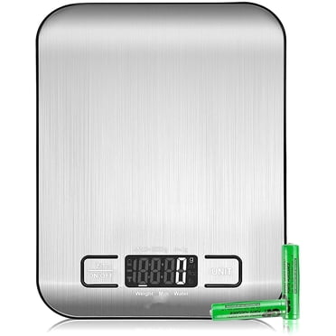 Balance de Cuisine Numérique pour Perte de Poids et Préparation de Repas, Grand Écran LCD en Acier Inoxydable de Qualité Alimentaire