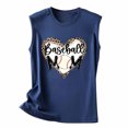 thumbnail image 4 of SMihono Hauts pour Femmes Débardeur Mode Imprimé Col Rond Confortable T-shirt Ample Fête des Mères Sans Manches Blouse Décontractée Hauts d'Été pour Femmes, 4 of 5