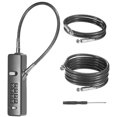 thumbnail image 1 of Uxcell 1-Set Gate Locks for Outdoor Fence, Steel Cable 4-Digit Combination Lock with 3 Replaceable Ropes [Gray], 1 of 7