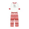 thumbnail image 4 of Diconna Ensemble de Pyjamas de Noël pour la Famille Imprimé Lettre Cerf Hauts Pantalons Barboteuse, 4 of 10