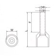 thumbnail image 4 of 1000pcs VE1008 Tubular Wire Cold Pressure Connector Electrical Terminals Cable Crimps Wire Ferrules For 0.5mm2, 22 AWG Wire VE1008 - (Color: VE1008, Pins: Orange), 4 of 7
