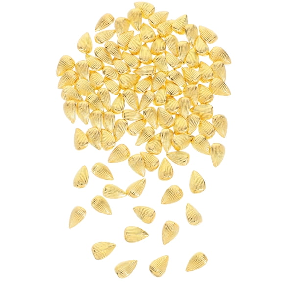 KONTONTY 100pcs Golden Alloy Melon Seed Decor Feng Shui Ornament For Home Shop