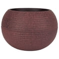 thumbnail image 1 of The HC Companies Jardinière Sphérique Atlas de 12 Pouces, Pot de Plante Rond en Plastique, Rouge, 1 of 5
