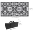 thumbnail image 3 of Outsunny Waterproof Outdoor Rug with Carry Bag 9' x 18' Gray & White Flower, 3 of 10
