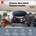 thumbnail image 3 of Hitech-peek Triply Stainless Steel Sautepan Or Deep Frypan With Steel Lid 24 Cm, 2 Liters | Non Stick Performance Coating, Induction Bottom, Gas Ready, Metal Spatula Friendly, 3 of 4
