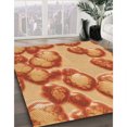 thumbnail image 3 of Ahgly Company Tapis d'Intérieur Ronds Transitionnels Orange Lavables à la Machine, 4 Pieds Rond, 3 of 7