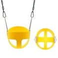 thumbnail image 3 of Heavy Duty High Back Bucket Swing - 260 Weight Capacity, Fully , Coated Swing Chain Easy Setup Yellow, 3 of 8