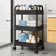 thumbnail image 3 of Weekly flyer pimelu 3-Tier Rolling Storage Cart With Wheels- Plastic Multi-Room Organizer For Kitchen- Living Room-Office -Bathroom Weekly flyer, 3 of 3