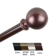 thumbnail image 1 of Central Design 4883-667 Julian Tringle à Rideau de 0,81 Po, 66-120 Po - Cacao, 1 of 1