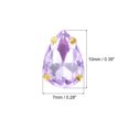 thumbnail image 2 of Unique Bargains 20Pack Teardrop Sew on Rhinestone - 10x7mm Glass Teardrop Crystal Rhinestones in Gold Prong Setting (Light Purple), 2 of 7