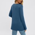 thumbnail image 4 of Timegard Hauts à Manches Longues pour Femmes Col Rond Tuniques Décontractées T-Shirts Confortables Couleur Unie Hauts Basiques, 4 of 8