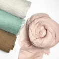 thumbnail image 4 of Women Scarf Solid Color Linen Extra Large Soft Shawl Wrap Head Scarf Hijab Scarf, 4 of 10