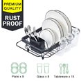 thumbnail image 3 of TOOLF Expandable Dish Drying Rack Over The Sink Adjustable Dish Rack in Sink Or On Counter Dish Drainer with Utensil Holder Rustproof for Kitchen, 3 of 5