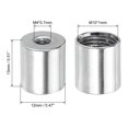 thumbnail image 2 of Unique Bargains Écrou de Raccord Rond M10 à M4 Adaptateur Filetage Convertisseur de Manchon Connecteur de Tige Tube Écrou Argent 15 Pack, 2 of 4