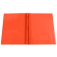 thumbnail image 1 of Orange Plastic Folder With Pockets Letter Size File Folder Document Organizer For Office School Supplies Heavy Duty Portfolio With Card Slot, 1 of 5