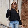 thumbnail image 3 of RKSTN Pulls pour Femmes Manches Courtes Longues Manches Larges Tricot à la Mode Pulls d'Automne, 3 of 7