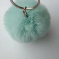 thumbnail image 2 of Fuzzy Ball Keychain Supple Comfortable Lovely Key Rings Adorable Practical Key Chains Women for Children Adults Elderly Students Light Green 9cm, 2 of 5