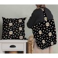 thumbnail image 5 of Soimoi Black Poly Georgette Fabric Nest & Feather Decor Fabric Printed Yard 52 Inch Wide, 5 of 5