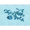thumbnail image 1 of Ahgly Company Machine Washable Indoor Rectangle Transitional Electric Blue Area Rugs, 5' x 8', 1 of 7