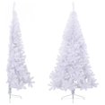 thumbnail image 2 of vidaXL Artificial Half Christmas Tree with Stand White 210 cm PVC, 2 of 5