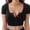 Black, variant on Fgnfyis Womens Button Short Sexy Crop Round Top Tank Sexy Neck Blouse Slim Sleeve Top T Shirt Women's Blouse Womens Tops Casual Black S