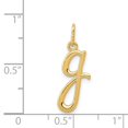 thumbnail image 3 of Diamond2Deal 14K Yellow Gold Letter G Initial Charm Pendant for Women, 3 of 5