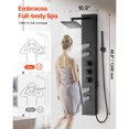 thumbnail image 2 of KFFKFF Shower Panel Tower System with Rainfall Shower Head, 49 in Brushed Stainless Steel Shower Column, 4-Function Faucet, Wall-Mount Rain Massage System, with 4 Body Jets, 2 of 9