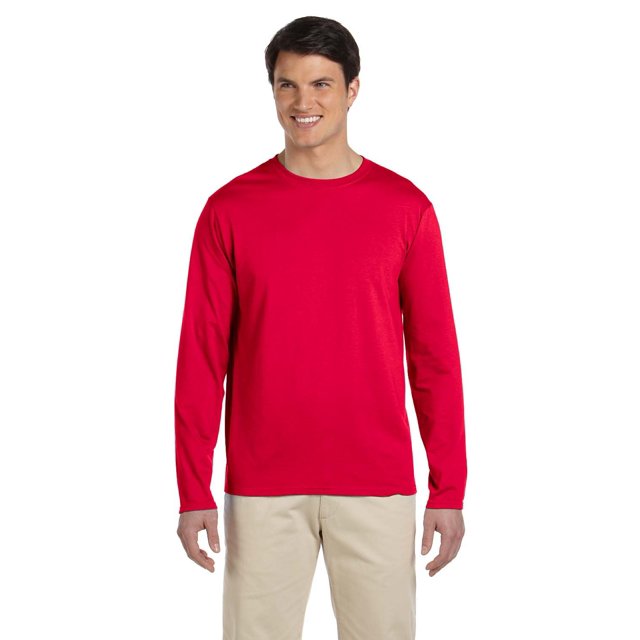 Gildan T-Shirt à Manches Longues 45 oz pour Adulte Softstyle - Rouge Cerise - TG